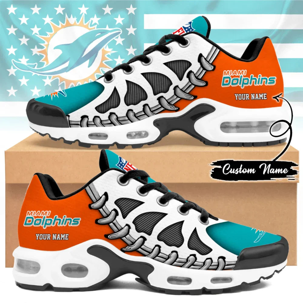 LIMITED EDITION - NEW CUSTOMIZED NFL19 MDP MIAMI DOLPHINS UNISEX AIR MAX PLUS SNEAKERS