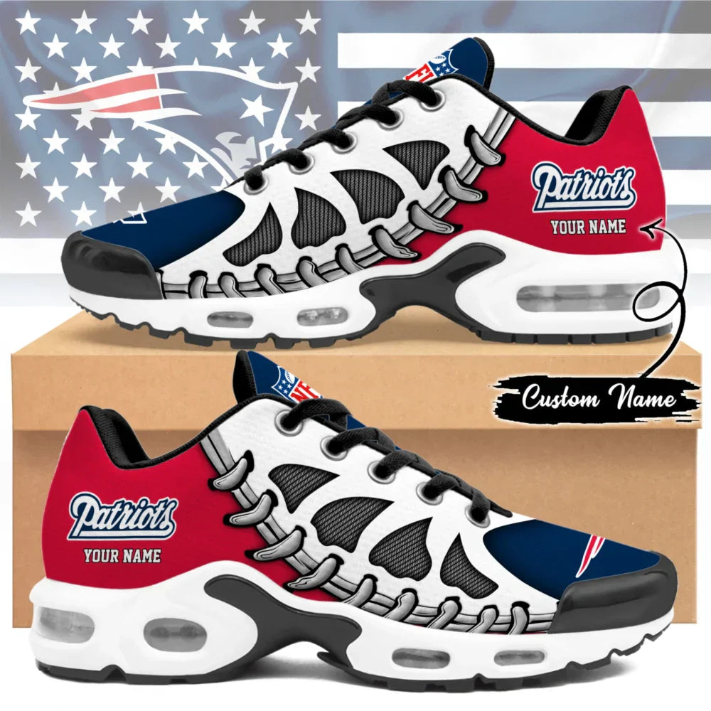 LIMITED EDITION - NEW CUSTOMIZED NFL27 NEP NEW ENGLAND PATRIOTS UNISEX AIR MAX PLUS SNEAKERS
