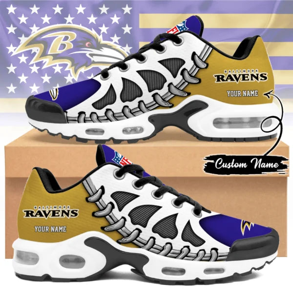 LIMITED EDITION - NEW CUSTOMIZED NFL28 BTR BALTIMORE RAVENS UNISEX AIR MAX PLUS SNEAKERS