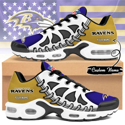 LIMITED EDITION - NEW CUSTOMIZED NFL28 BTR BALTIMORE RAVENS UNISEX AIR MAX PLUS SNEAKERS