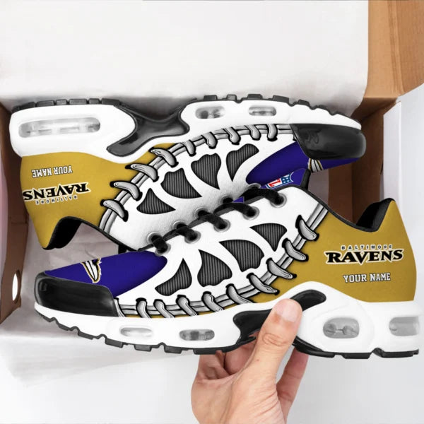 LIMITED EDITION - NEW CUSTOMIZED NFL28 BTR BALTIMORE RAVENS UNISEX AIR MAX PLUS SNEAKERS