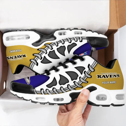 LIMITED EDITION - NEW CUSTOMIZED NFL28 BTR BALTIMORE RAVENS UNISEX AIR MAX PLUS SNEAKERS