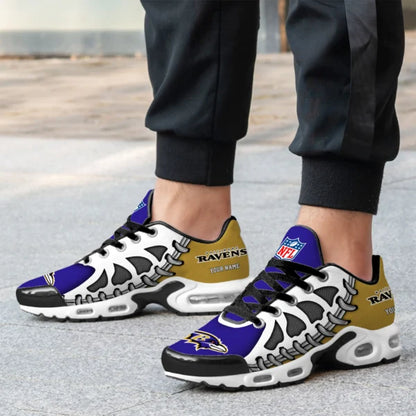 LIMITED EDITION - NEW CUSTOMIZED NFL28 BTR BALTIMORE RAVENS UNISEX AIR MAX PLUS SNEAKERS