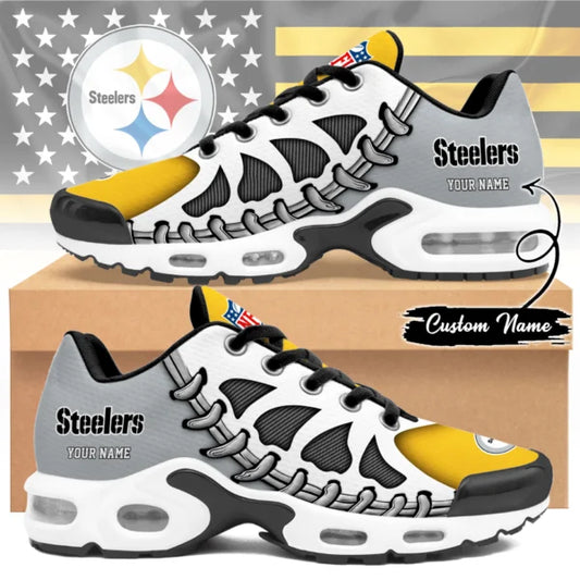 LIMITED EDITION - NEW CUSTOMIZED NFL14 PSB PITTSBURGH STEELERS UNISEX AIR MAX PLUS SNEAKERS