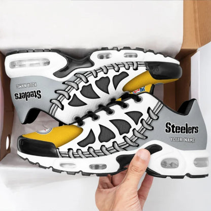 LIMITED EDITION - NEW CUSTOMIZED NFL14 PSB PITTSBURGH STEELERS UNISEX AIR MAX PLUS SNEAKERS