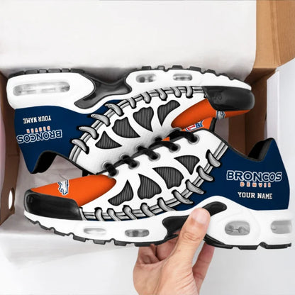 LIMITED EDITION - NEW CUSTOMIZED NFL13 DVB DENVER BRONCOS UNISEX AIR MAX PLUS SNEAKERS