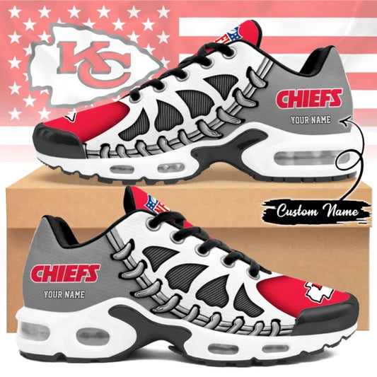 LIMITED EDITION - NEW CUSTOMIZED NFL01 KCC KANSAS CITY CHIEFS UNISEX AIR MAX PLUS SNEAKERS
