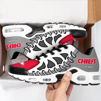 LIMITED EDITION - NEW CUSTOMIZED NFL01 KCC KANSAS CITY CHIEFS UNISEX AIR MAX PLUS SNEAKERS