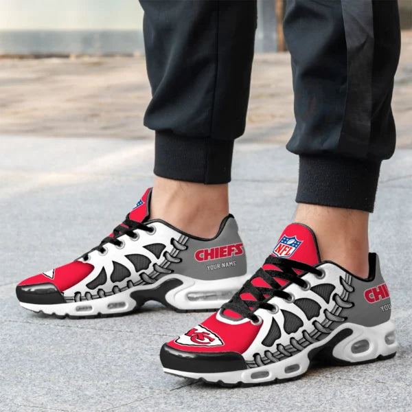 LIMITED EDITION - NEW CUSTOMIZED NFL01 KCC KANSAS CITY CHIEFS UNISEX AIR MAX PLUS SNEAKERS