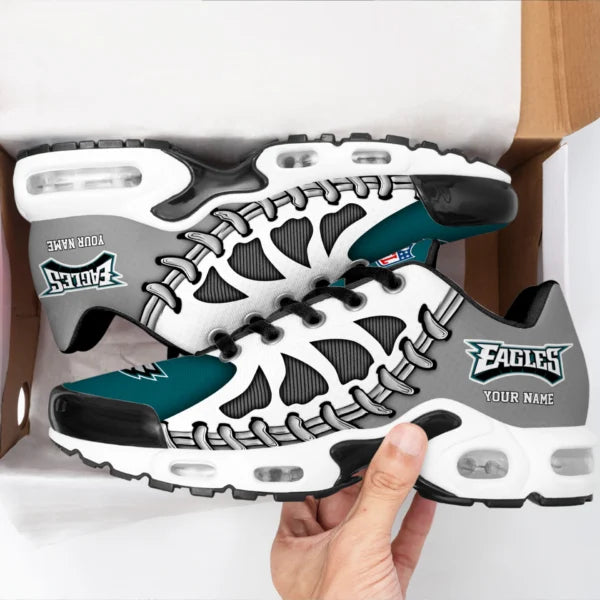 LIMITED EDITION - NEW CUSTOMIZED NFL02 PPE PHILADELPHIA EAGLES UNISEX AIR MAX PLUS SNEAKERS