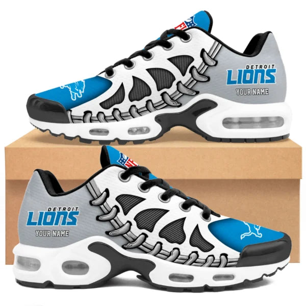 LIMITED EDITION - NEW CUSTOMIZED NFL04 DTL DETROIT LIONS UNISEX AIR MAX PLUS SNEAKERS