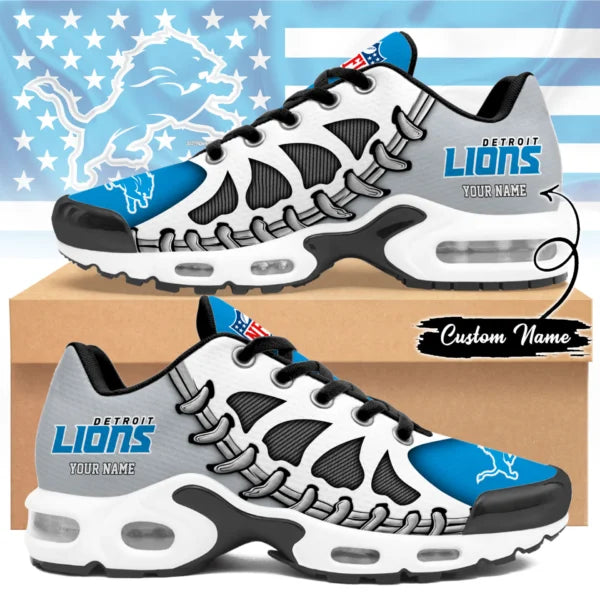 LIMITED EDITION - NEW CUSTOMIZED NFL04 DTL DETROIT LIONS UNISEX AIR MAX PLUS SNEAKERS