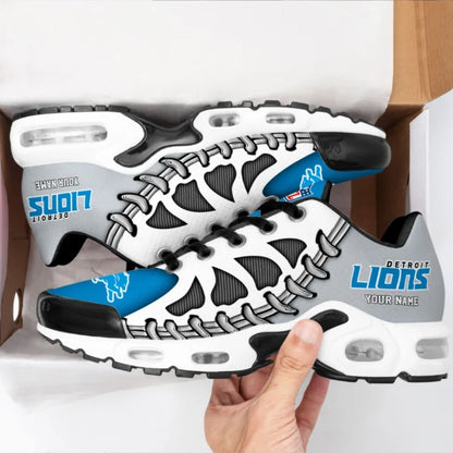 LIMITED EDITION - NEW CUSTOMIZED NFL04 DTL DETROIT LIONS UNISEX AIR MAX PLUS SNEAKERS
