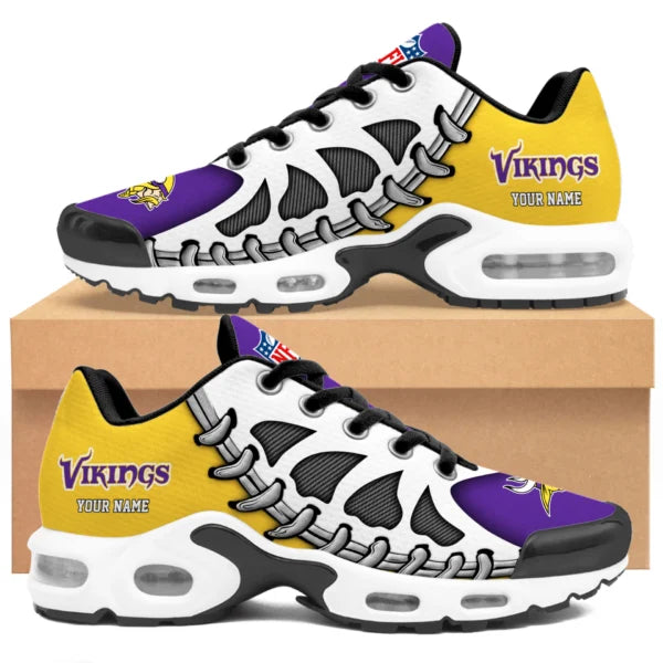 LIMITED EDITION - NEW CUSTOMIZED NFL05 MVK MINNESOTA VIKINGS UNISEX AIR MAX PLUS SNEAKERS