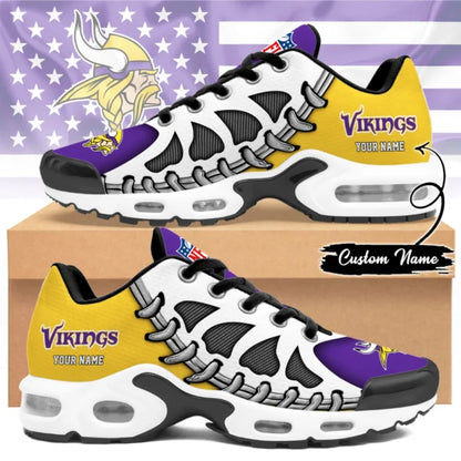 LIMITED EDITION - NEW CUSTOMIZED NFL05 MVK MINNESOTA VIKINGS UNISEX AIR MAX PLUS SNEAKERS