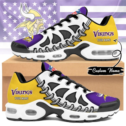 LIMITED EDITION - NEW CUSTOMIZED NFL05 MVK MINNESOTA VIKINGS UNISEX AIR MAX PLUS SNEAKERS