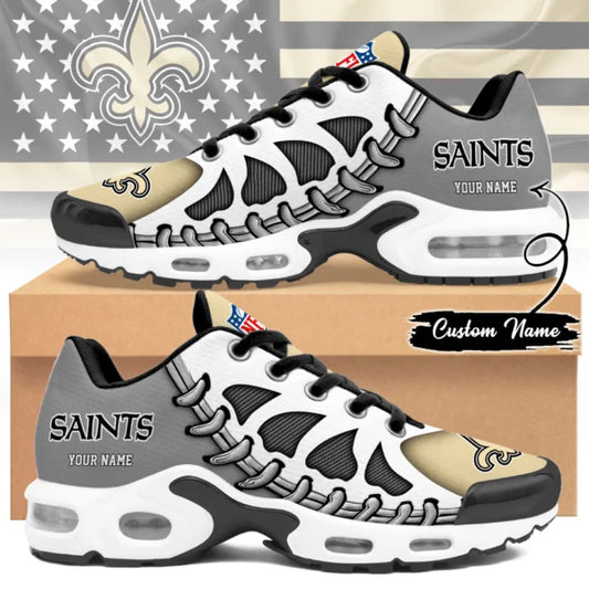 LIMITED EDITION - NEW CUSTOMIZED NFL24 NOS NEW ORLEANS SAINTS UNISEX AIR MAX PLUS SNEAKERS
