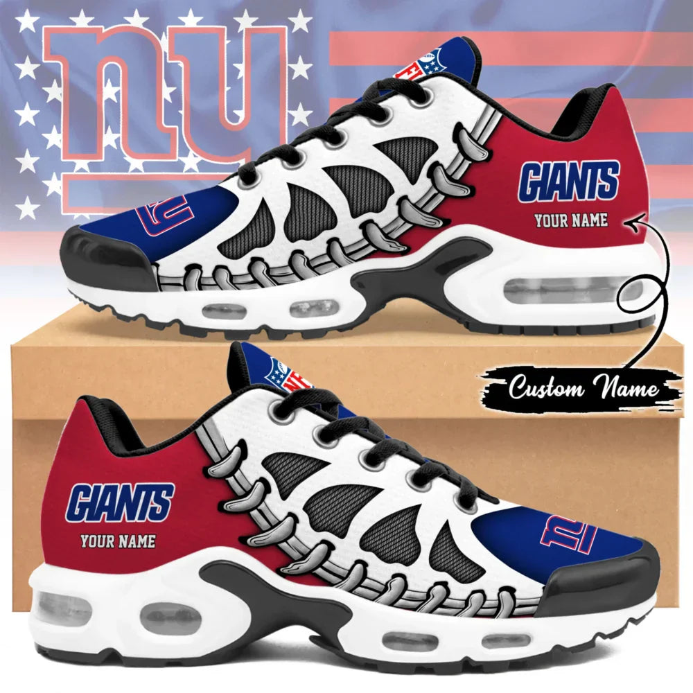 LIMITED EDITION - NEW CUSTOMIZED NFL32 NYG NEW YORK GIANTS UNISEX AIR MAX PLUS SNEAKERS