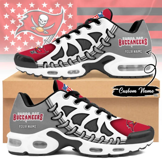 LIMITED EDITION - NEW CUSTOMIZED NFL10 TBB TAMPA BAY BUCCANEERS UNISEX AIR MAX PLUS SNEAKERS