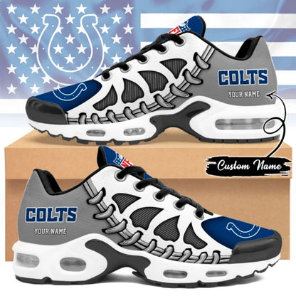 LIMITED EDITION - NEW CUSTOMIZED NFL17 IDC INDIANAPOLIS COLTS UNISEX AIR MAX PLUS SNEAKERS