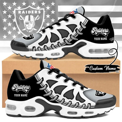 LIMITED EDITION - NEW CUSTOMIZED NFL07 LVR LAS VEGAS RAIDERS UNISEX AIR MAX PLUS SNEAKERS