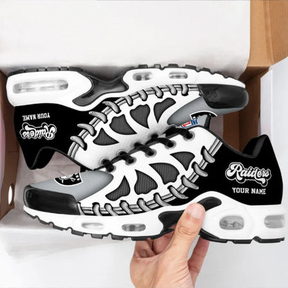 LIMITED EDITION - NEW CUSTOMIZED NFL07 LVR LAS VEGAS RAIDERS UNISEX AIR MAX PLUS SNEAKERS