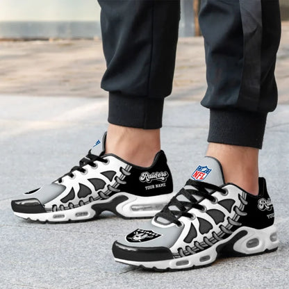 LIMITED EDITION - NEW CUSTOMIZED NFL07 LVR LAS VEGAS RAIDERS UNISEX AIR MAX PLUS SNEAKERS