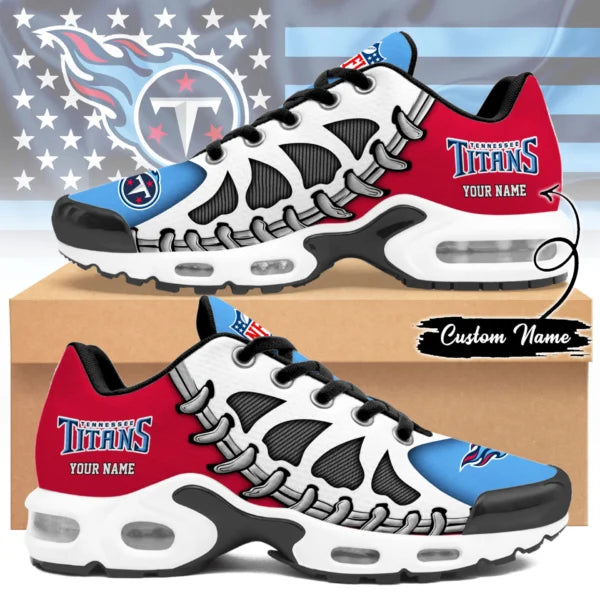 LIMITED EDITION - NEW CUSTOMIZED NFL31 TST TENNESSEE TITANS UNISEX AIR MAX PLUS SNEAKERS