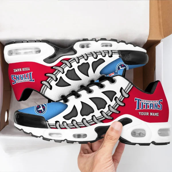 LIMITED EDITION - NEW CUSTOMIZED NFL31 TST TENNESSEE TITANS UNISEX AIR MAX PLUS SNEAKERS