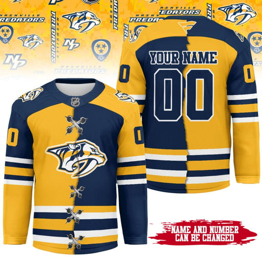 LIMITED EDITION - NEW CUSTOMIZED NHL31 NV PREDATORS UNISEX HOCKEY JERSEY