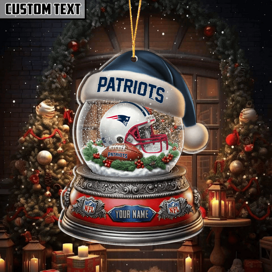 LIMITED EDITION - NEW CUSTOMIZED NFL27 NEP NEW ENGLAND PATRIOTS ORNAMENT