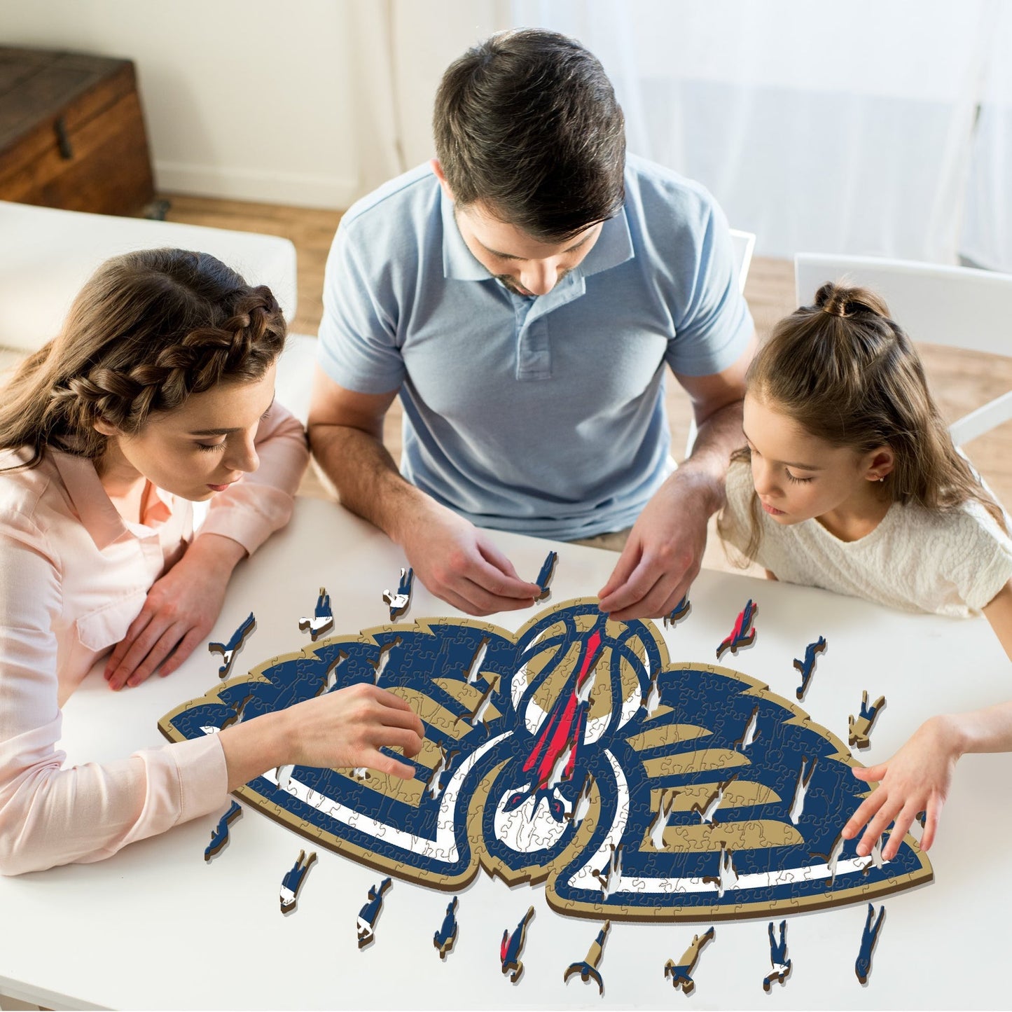 LIMITED EDITION - NEW CUSTOMIZED NBA30 NO NEW ORLEANS PELICANS WOODEN PUZZLE