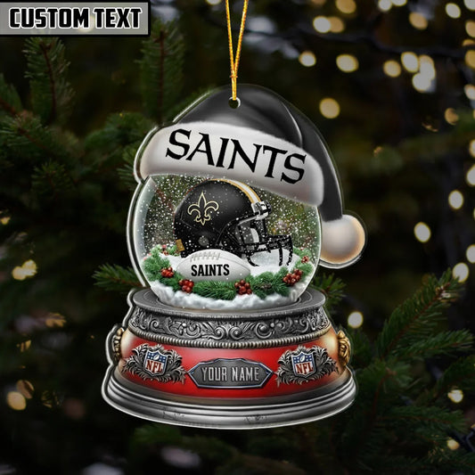 LIMITED EDITION - NEW CUSTOMIZED NFL24 NOS NEW ORLEANS SAINTS ORNAMENT