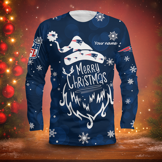 LIMITED EDITION - NEW CUSTOMIZED NFL27 NEP NEW ENGLAND PATRIOTS LONG SLEEVED T-SHIRT