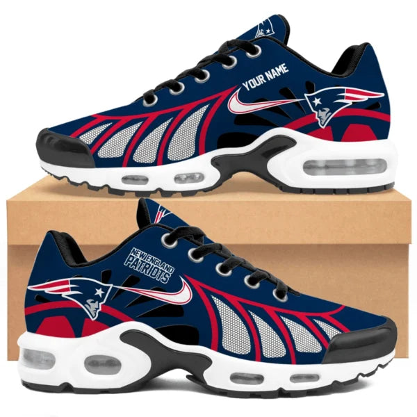 LIMITED EDITION - NEW CUSTOMIZED NFL27 NEP NEW ENGLAND PATRIOTS UNISEX AIR MAX PLUS SNEAKERS