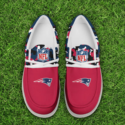 LIMITED EDITION - NEW CUSTOMIZED NFL27 NEP NEW ENGLAND PATRIOTS LOAFER SHOES