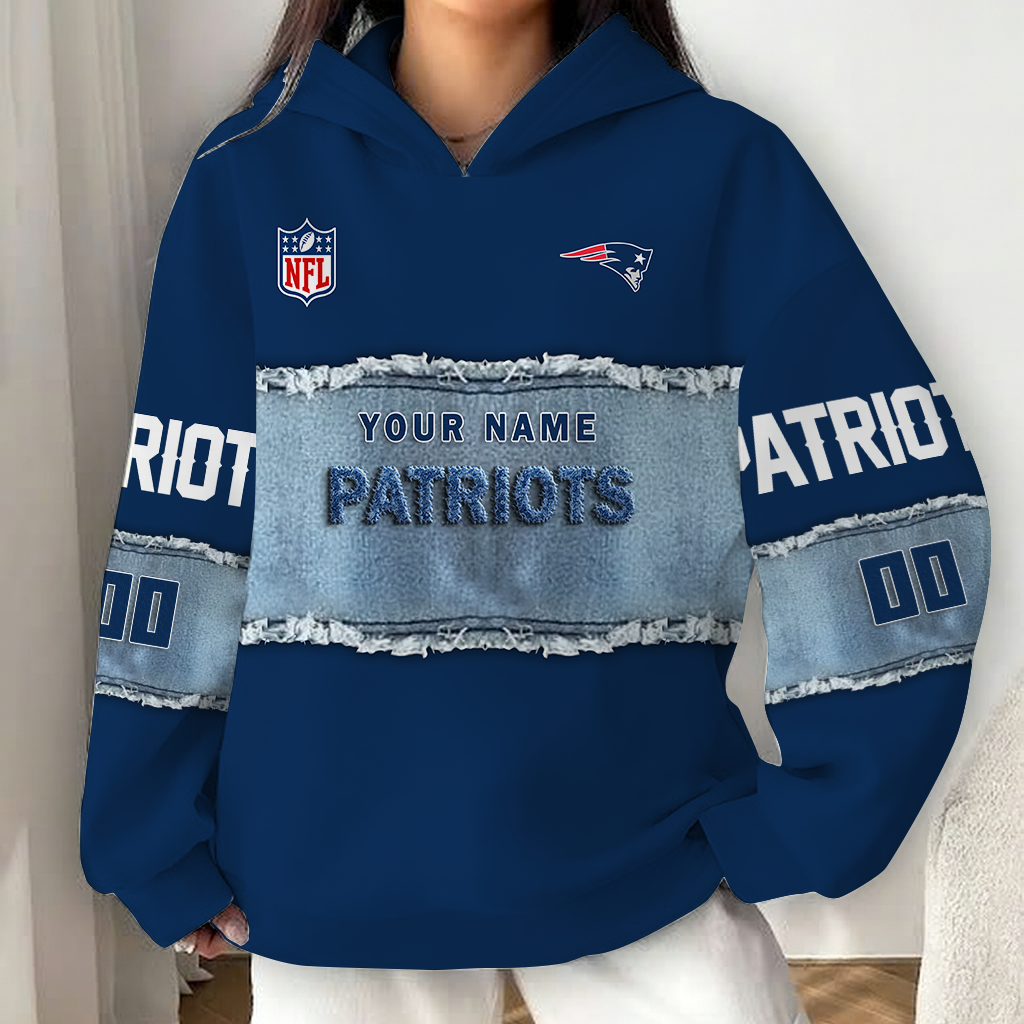 LIMITED EDITION - NEW CUSTOMIZED NFL27 NEP NEW ENGLAND PATRIOTS UNISEX HOODIE