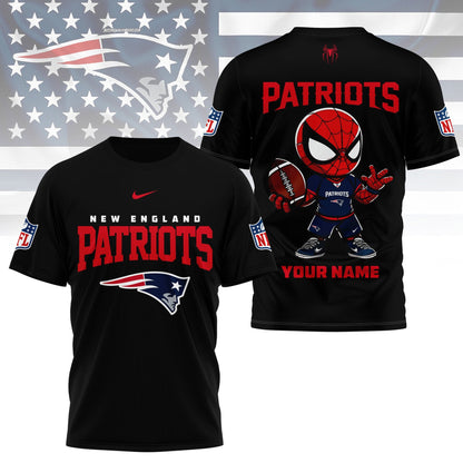 LIMITED EDITION - NEW CUSTOMIZED NFL27 NEP NEW ENGLAND PATRIOTS SPIDER HERO 3D SHIRT