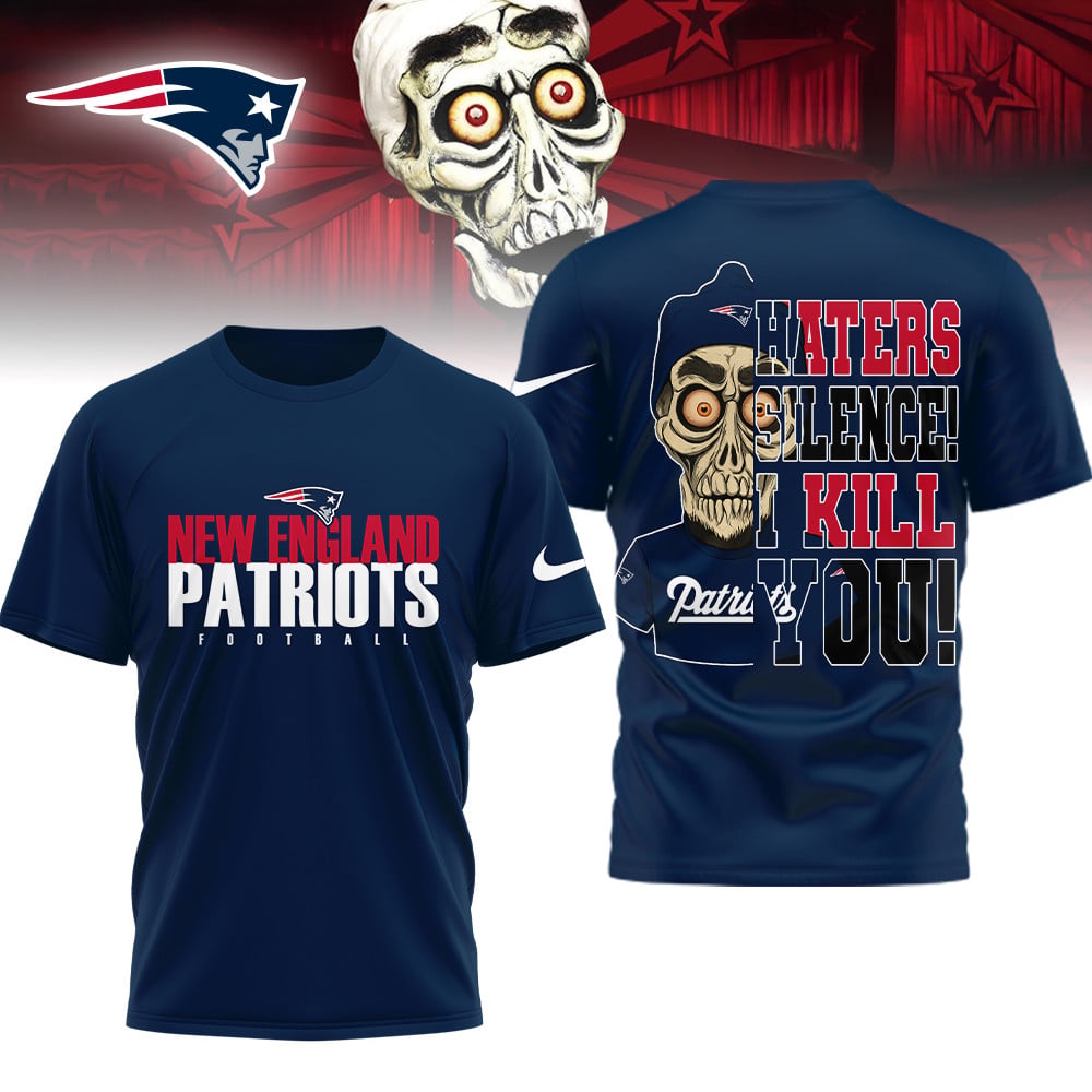 LIMITED EDITION - NEW CUSTOMIZED NFL27 NEP NEW ENGLAND PATRIOTS HATERS SILENCE I KILL YOU SHIRT