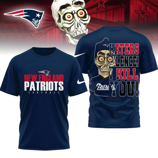 LIMITED EDITION - NEW CUSTOMIZED NFL27 NEP NEW ENGLAND PATRIOTS HATERS SILENCE I KILL YOU SHIRT