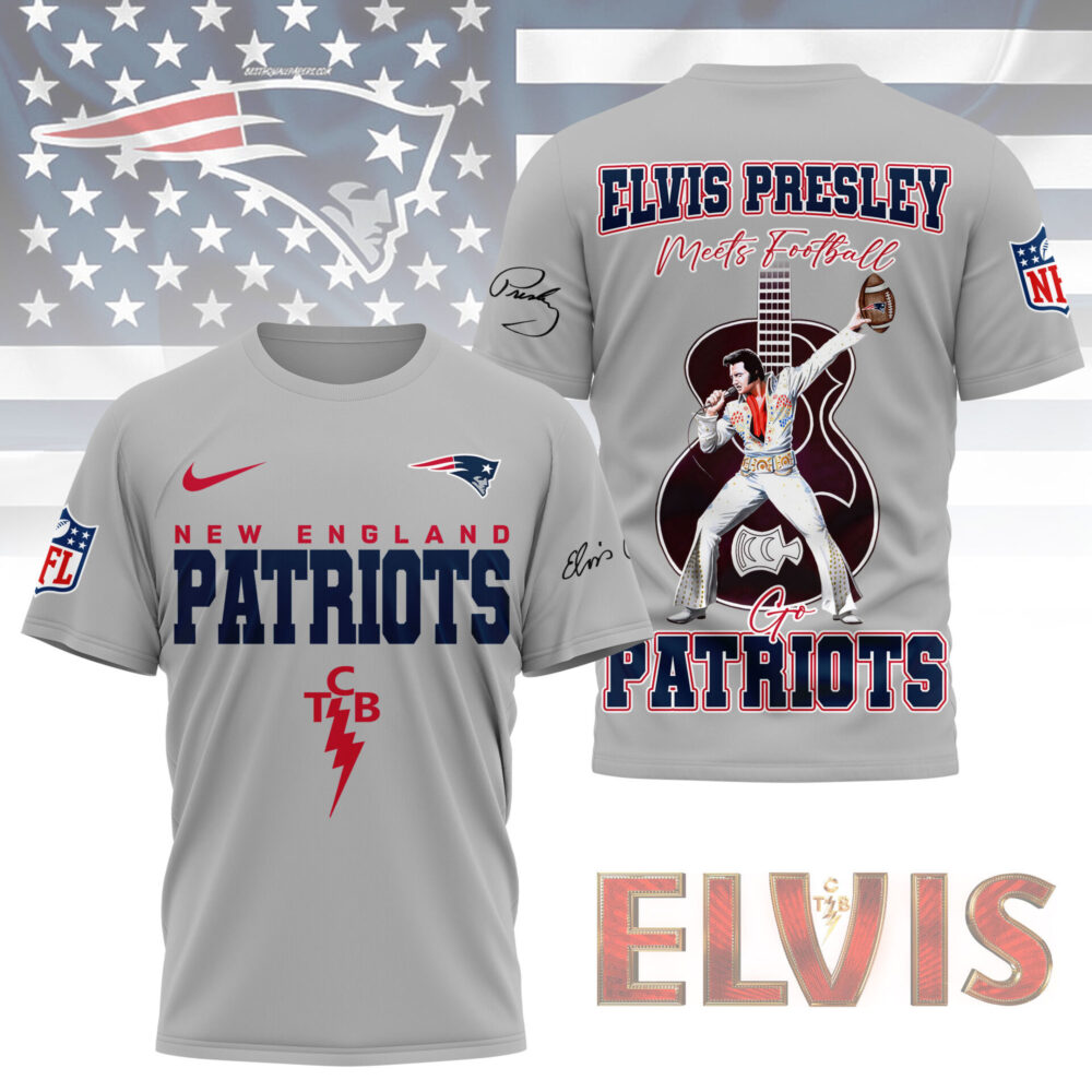 LIMITED EDITION - NEW CUSTOMIZED NFL27 NEP NEW ENGLAND PATRIOTS X ELVIS PRESLEY FAN 3D SHIRT