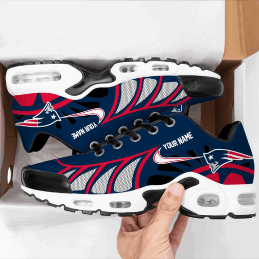 LIMITED EDITION - NEW CUSTOMIZED NFL27 NEP NEW ENGLAND PATRIOTS UNISEX AIR MAX PLUS SNEAKERS