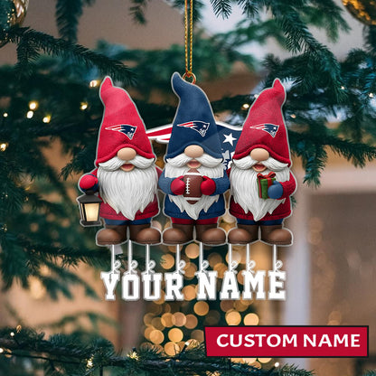 LIMITED EDITION - NEW CUSTOMIZED NFL27 NEP NEW ENGLAND PATRIOTS ORNAMENT
