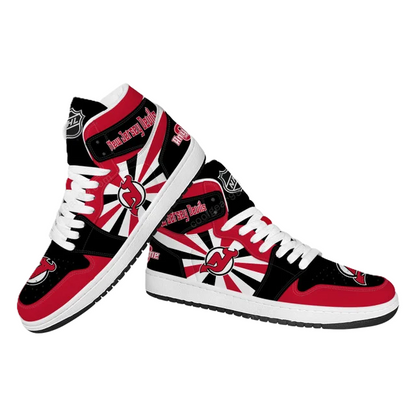 LIMITED EDITION - NEW CUSTOMIZED NHL06 NJ DEVILS AIR JORDAN SNEAKERS