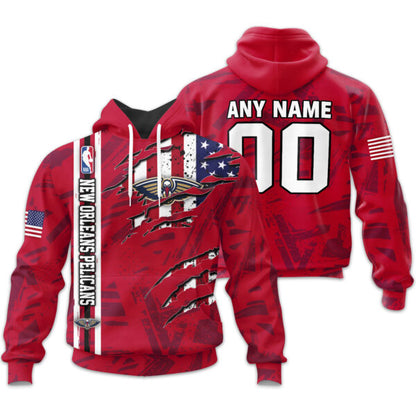 LIMITED EDITION - NEW CUSTOMIZED NBA30 NO NEW ORLEANS PELICANS UNISEX T-SHIRT, POLO, HOODIE & JACKETS