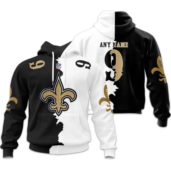 LIMITED EDITION - NEW CUSTOMIZED NFL24 NOS NEW ORLEANS SAINTS HOME MIX AWAY T-SHIRT, POLO, HOODIE & JACKETS