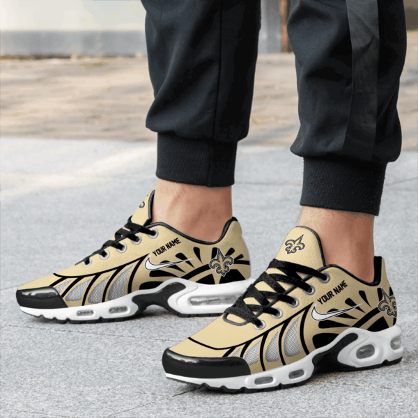 LIMITED EDITION - NEW CUSTOMIZED NFL24 NOS NEW ORLEANS SAINTS UNISEX AIR MAX PLUS SNEAKERS