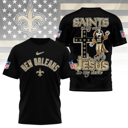 LIMITED EDITION - NEW CUSTOMIZED NFL24 NOS NEW ORLEANS SAINTS T-SHIRT | MULTIPLE COLORS AVAILABLE
