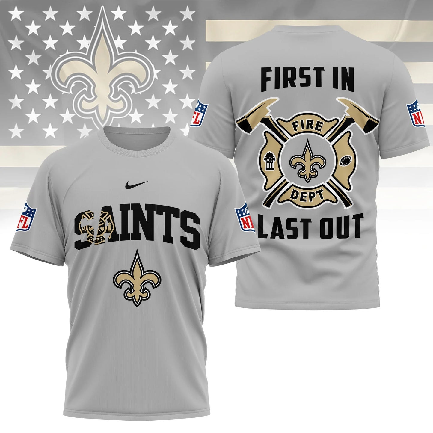 LIMITED EDITION - NEW CUSTOMIZED NFL24 NOS NEW ORLEANS SAINTS T-SHIRT | MULTIPLE COLORS AVAILABLE