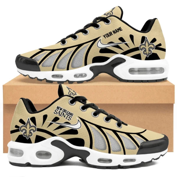 LIMITED EDITION - NEW CUSTOMIZED NFL24 NOS NEW ORLEANS SAINTS UNISEX AIR MAX PLUS SNEAKERS